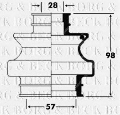 BORG & BECK bcb6093 -  Пыльник, приводной вал